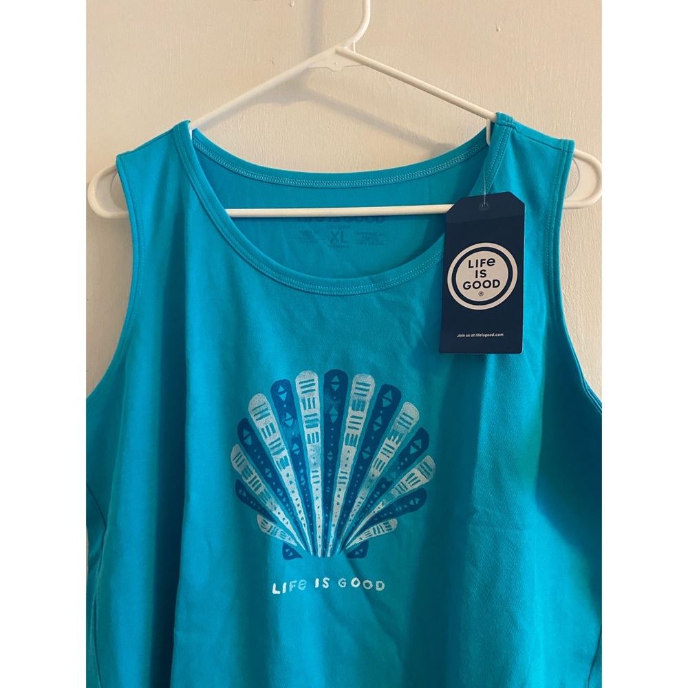 Life Is Good Women’s XL Blue Seashell Tank NWT